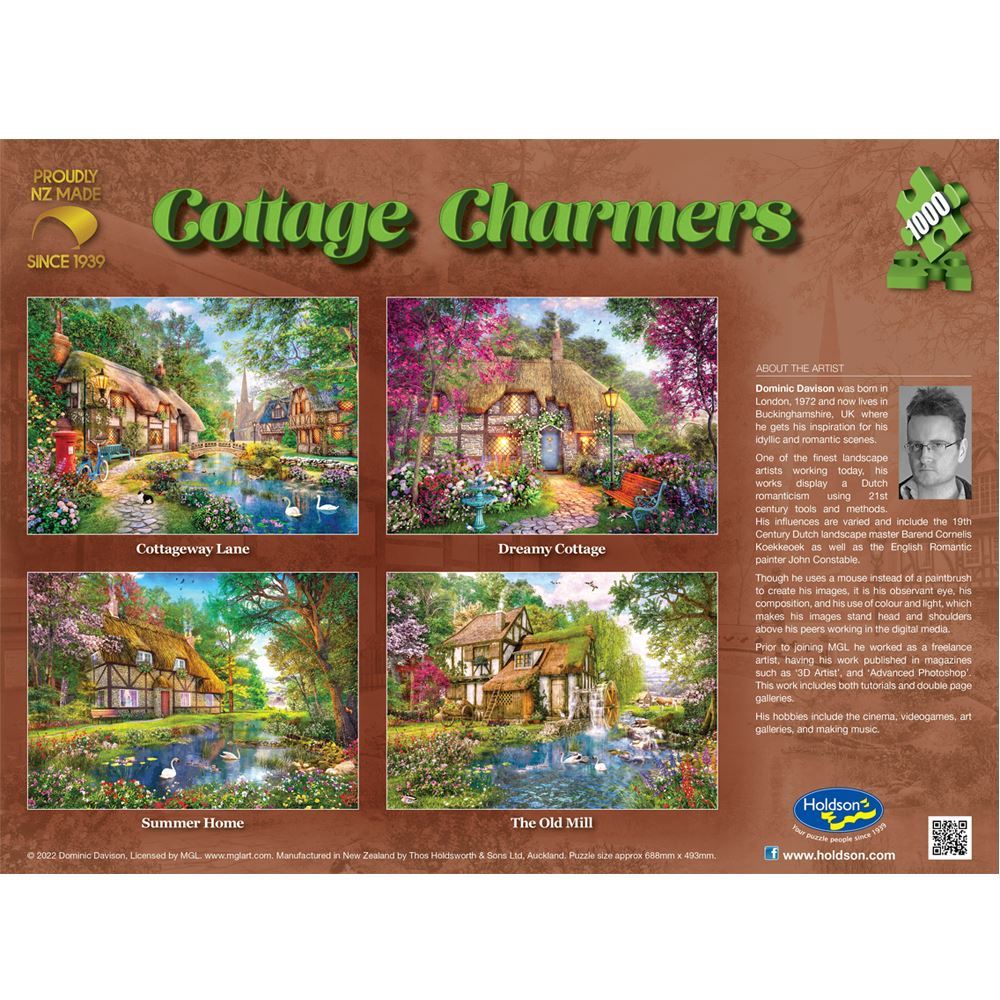 Holdson - Cottageway Lane - Cottage Charmers Jigsaw Puzzle 1000 Pieces