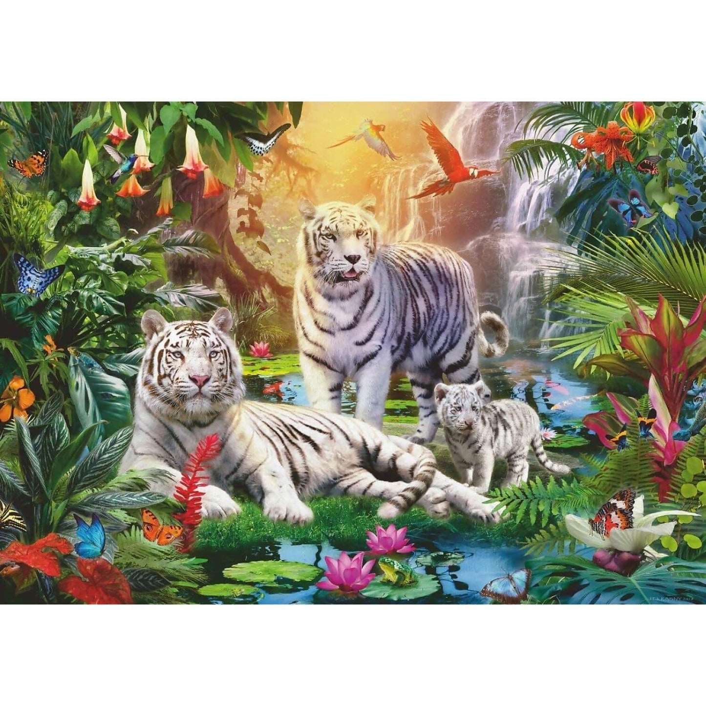 Ravensburger - White Tiger Family Jigsaw Puzzle 1000 Pieces