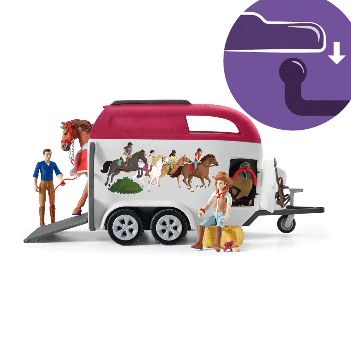 Schleich - Horse Adventures With Car And Trailer Animal Figurine Playset