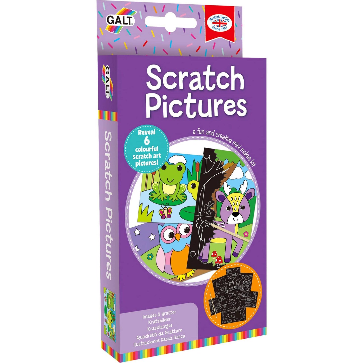 GALT - Mini Makes Scratch Picture Game - Creative Art Kit