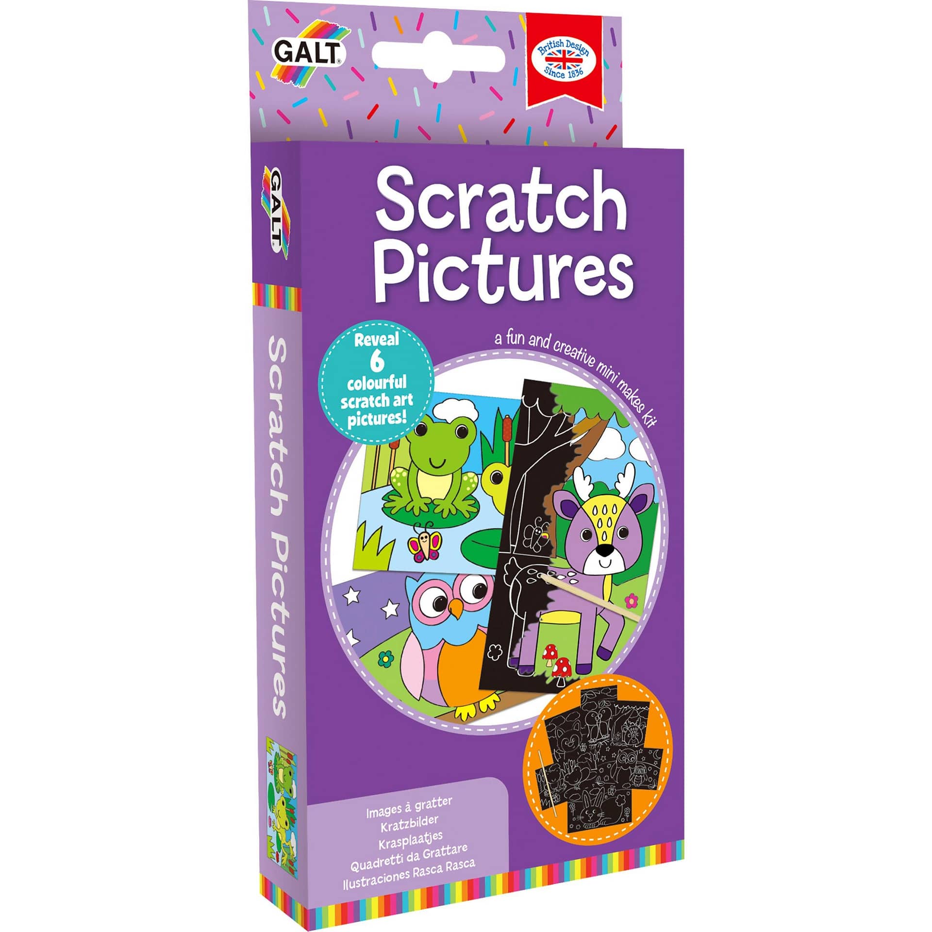GALT - Mini Makes Scratch Picture Game - Creative Art Kit