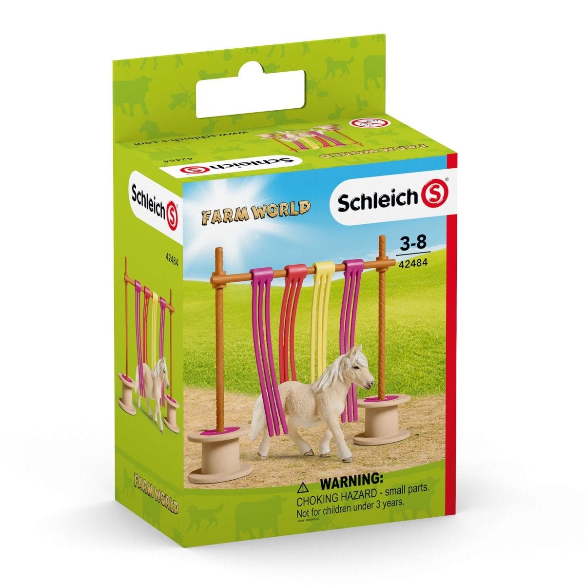 Schleich - Pony Curtain Obstacle Farm World Animal Figurine Animal Playset