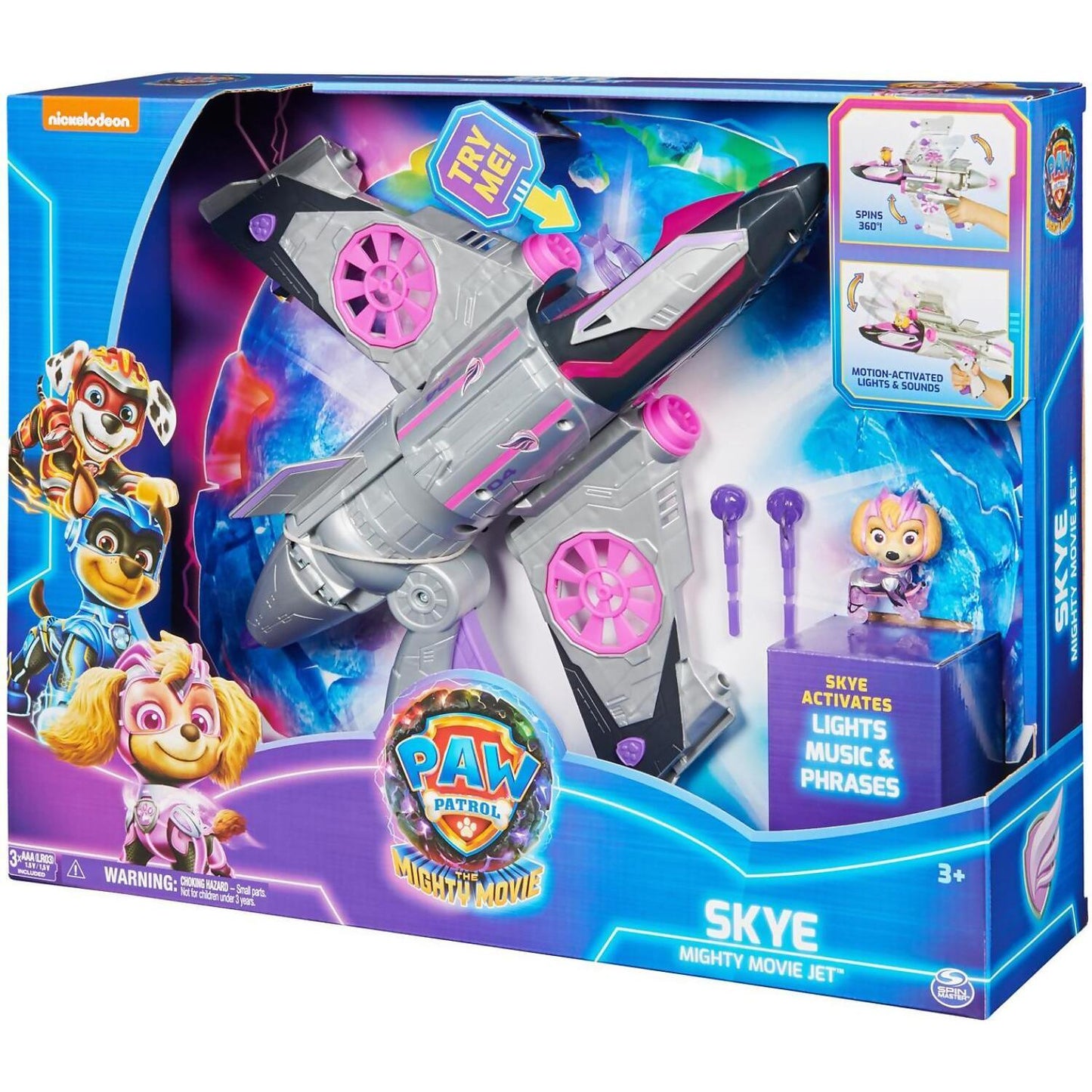 Paw Patrol - The Mighty Movie Transforming Rescue Jet With Skye - Spin Master