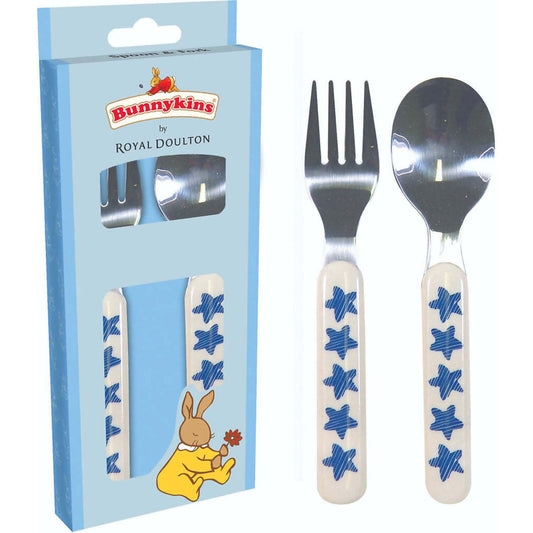U Games - Bunnykins Blue Stars Fork & Spoon Set