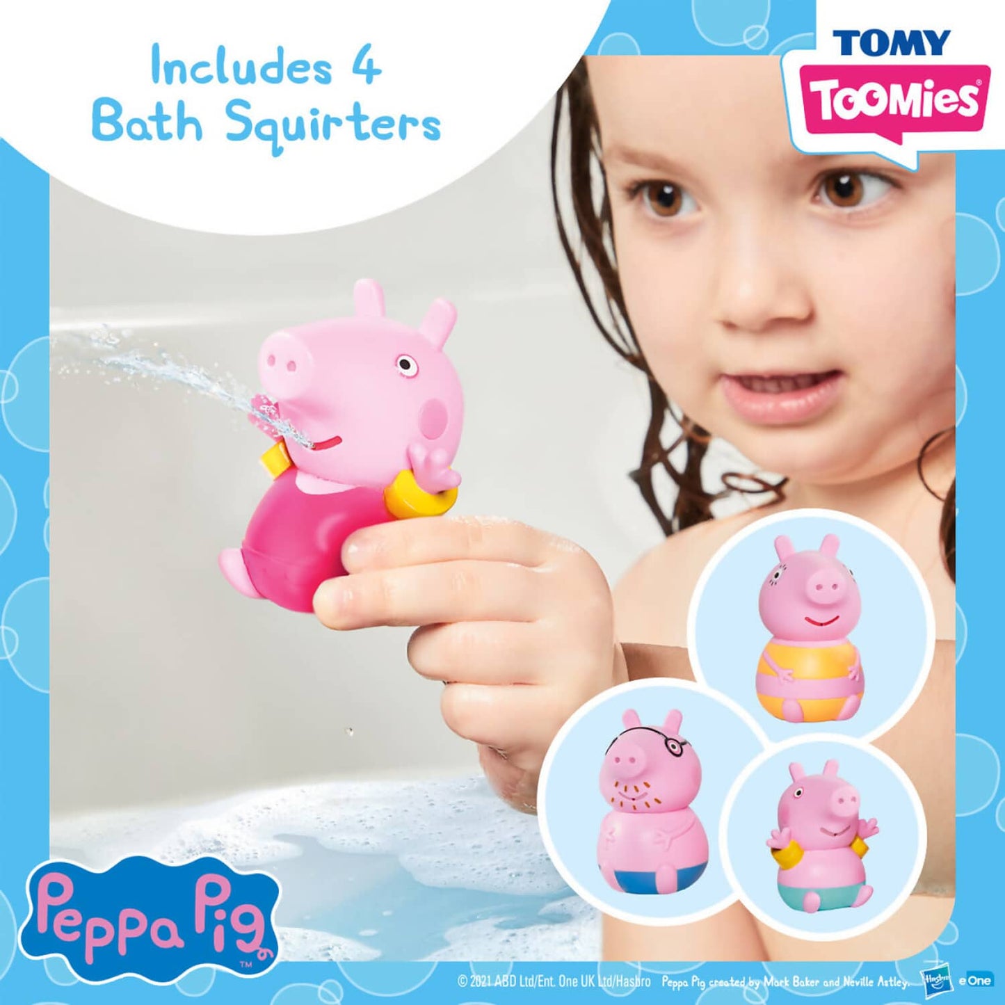 Peppa Pig - Tomy Toomies Peppa Pig Bath Toys Set