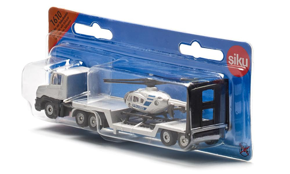 Siku - Low Loader With Helicopter Transport Load-up