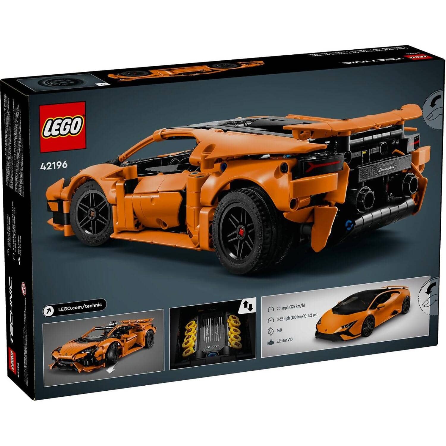 LEGO 42196 Lamborghini Hurac n Tecnica Orange - Technic