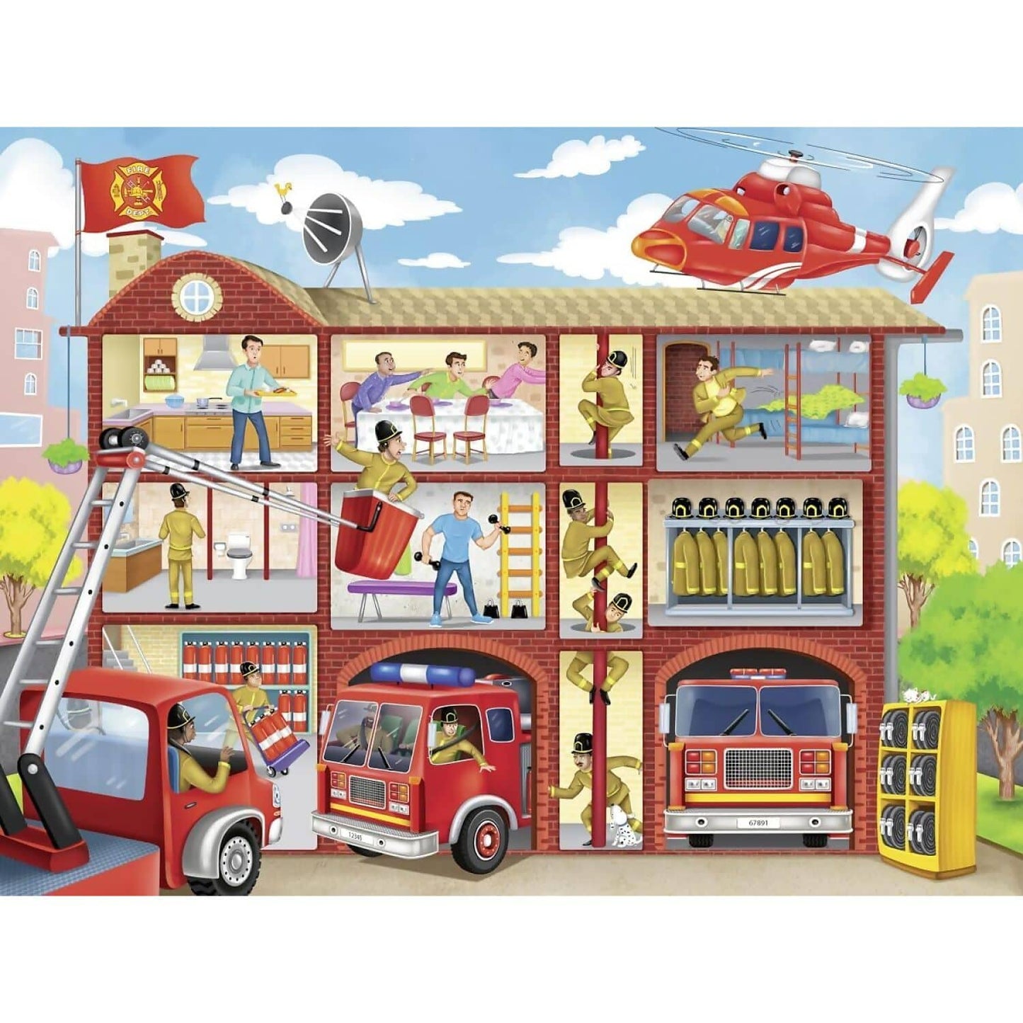 Ravensburger - Firehouse Frenzy Jigsaw Puzzle 100 Pieces