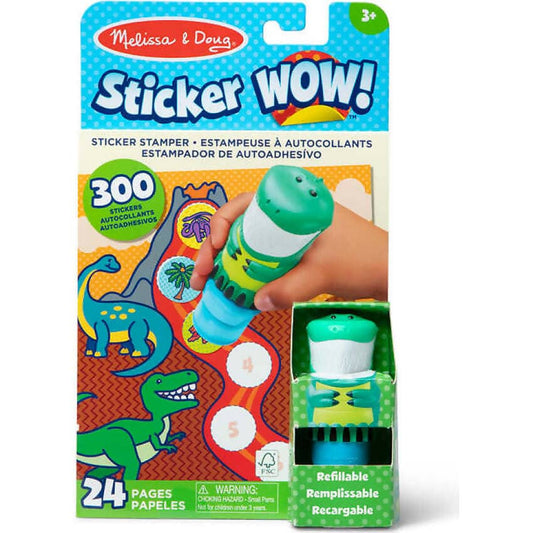 Melissa & Doug - Sticker Wow! Activity Pad & Sticker Stamper - Dinosaur