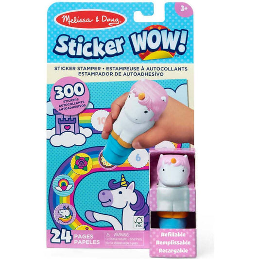 Melissa & Doug - Sticker Wow! Activity Pad & Sticker Stamper - Unicorn