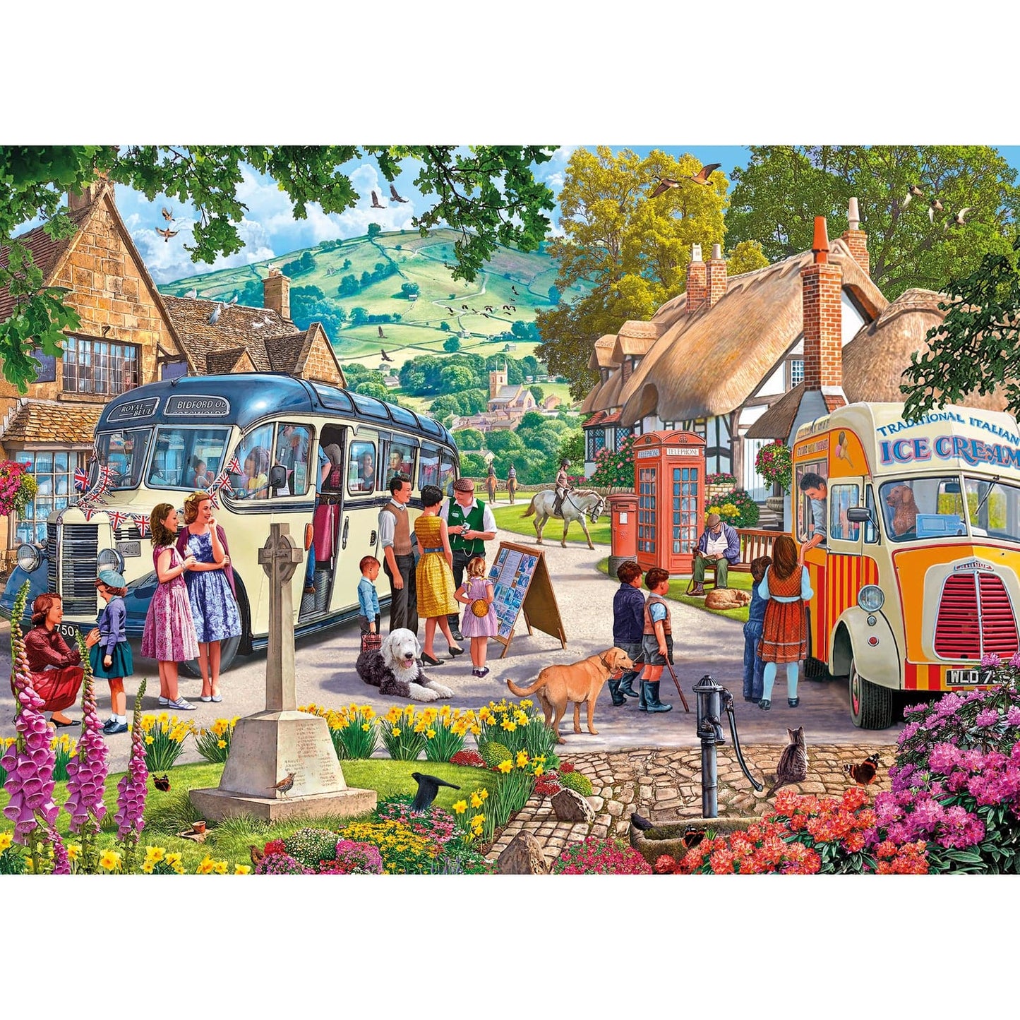 Gibsons - Boarding The Bus - Jigsaw Puzzle 1000 Pieces