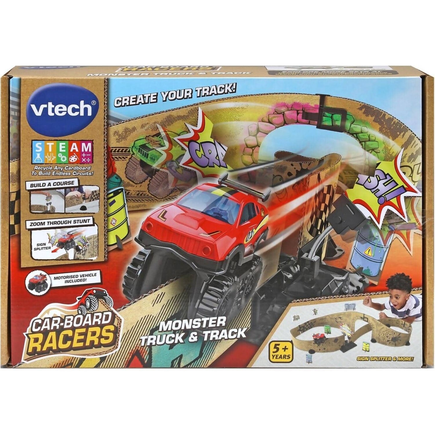 Vtech - Car-board Racers Monster Truck & Track