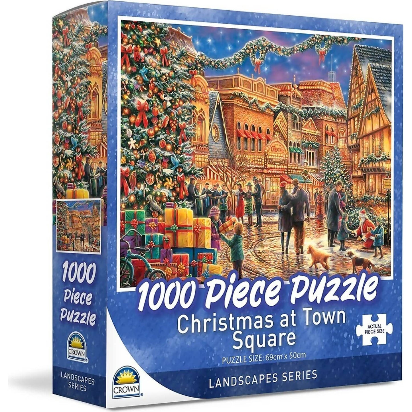 Crown - Christmas At Town Square Jigsaw Puzzle 1000 Pieces