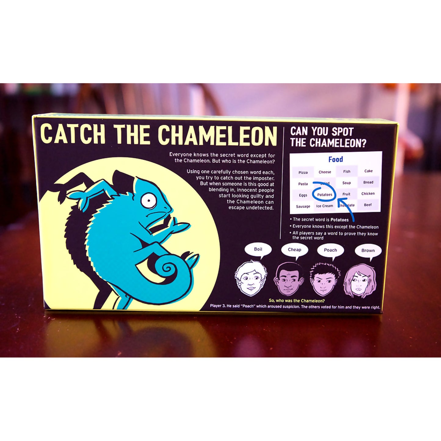 The Chameleon Bluffing Board Game By Big Potato