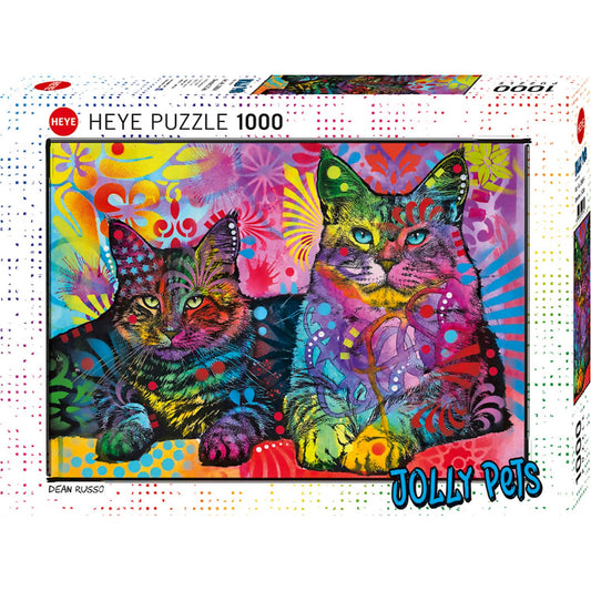 Heye - Jolly Pets Devoted 2 Cats Jigsaw Puzzle 1000 Pieces