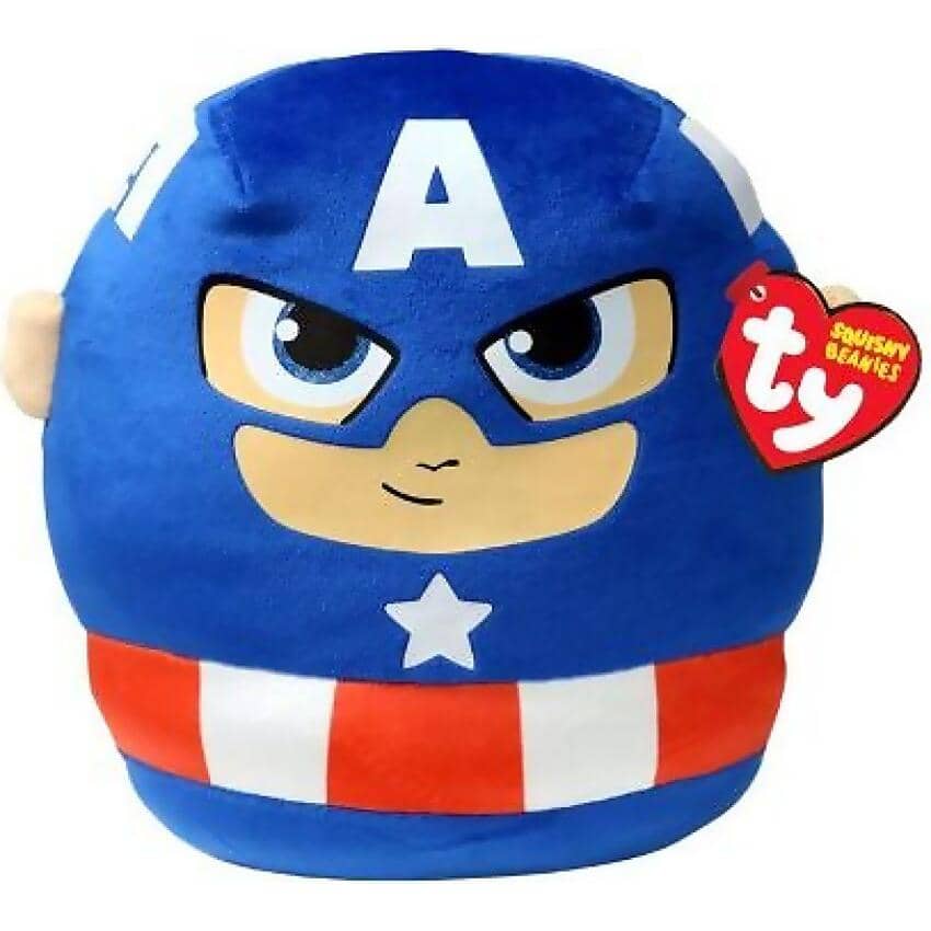 Ty - Captain America Squishy Beanies - Marvel - Med 25 Cm