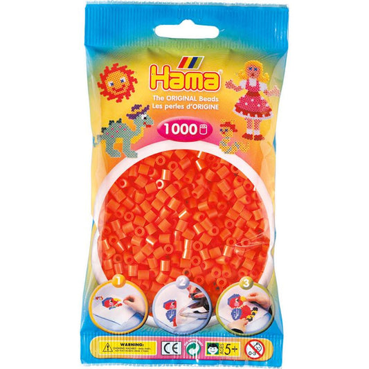 Hama - Beads 1000 Pieces Bag Orange - Gdhama