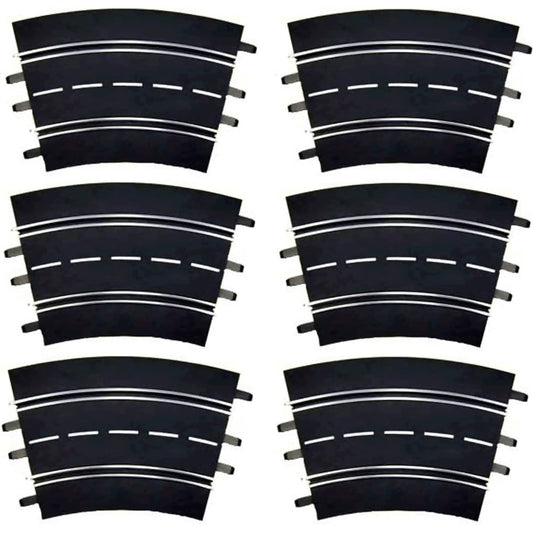 Carrera Digital 1:32 Accessories - Curve Track 2/30° 6 x track sections corner set 30 degrees each - Slot Car Track Accessories also Suits 1:24 & Evolution