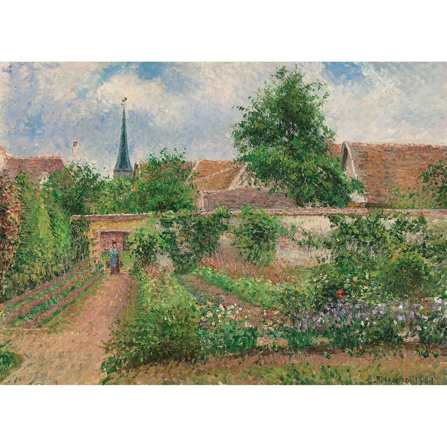 Eurographics - Vegetable Garden Overcast Morning Eragny By Camille Pissarro - Jigsaw Puzzle 1000 Pieces