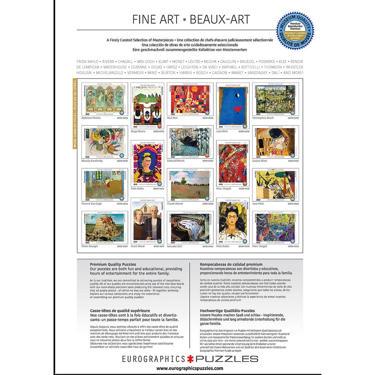 Eurographics - Irises By Claude Monet - Jigsaw Puzzle 1000 Pieces