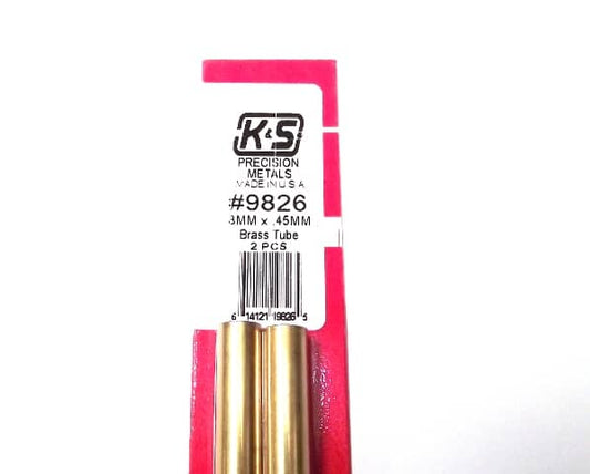 K&S METAL #9826 BRASS ROUND TUBE 8X300MM 2PCS