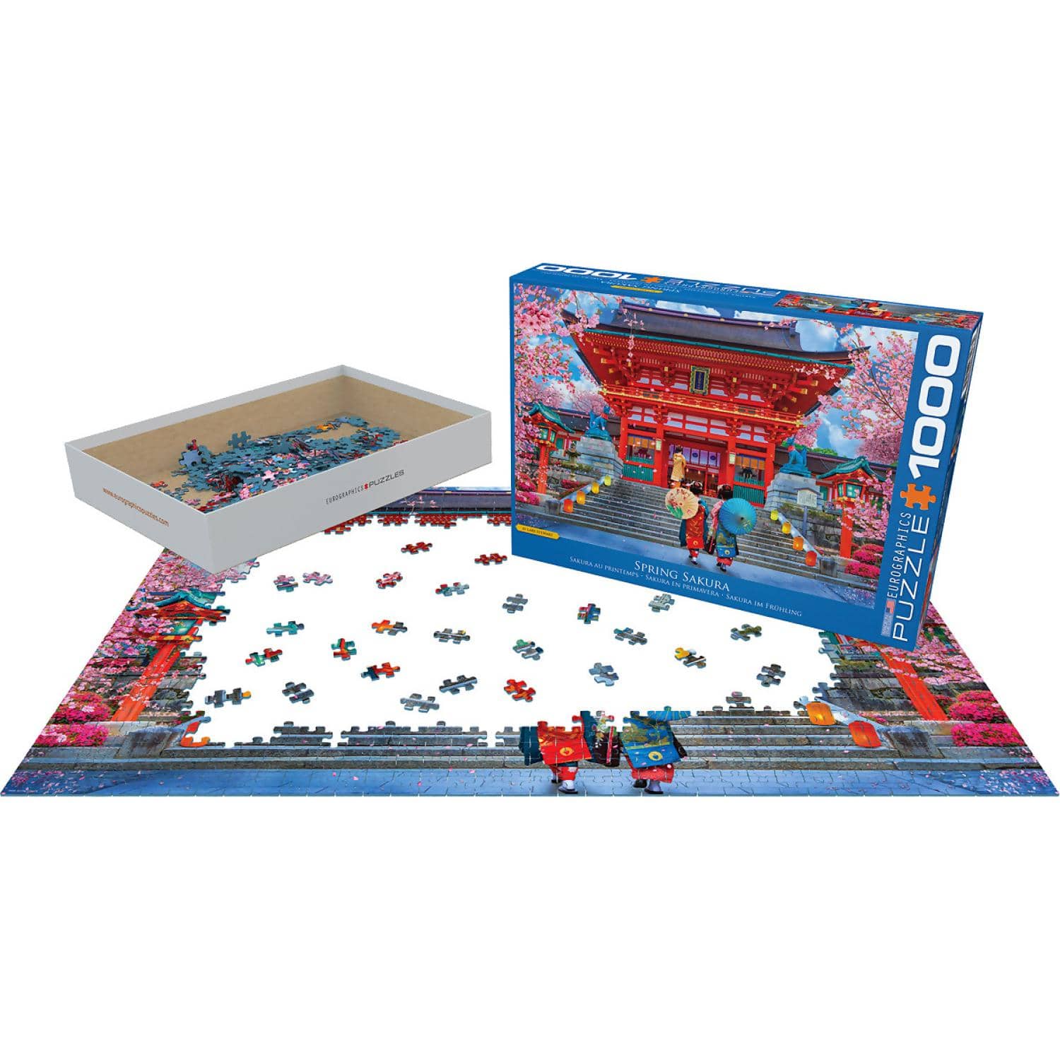 Eurographics - Spring Sakura By Artist Lars Stewart - Jigsaw Puzzle 1000 Pieces