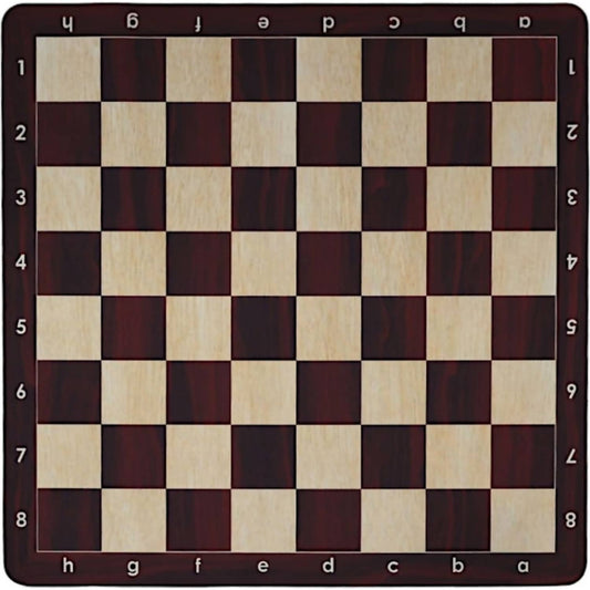 Lets Play Games - Classics Club Chess Set 20-inch - Portable Rubber Roll Up Brown Woodgrain Look