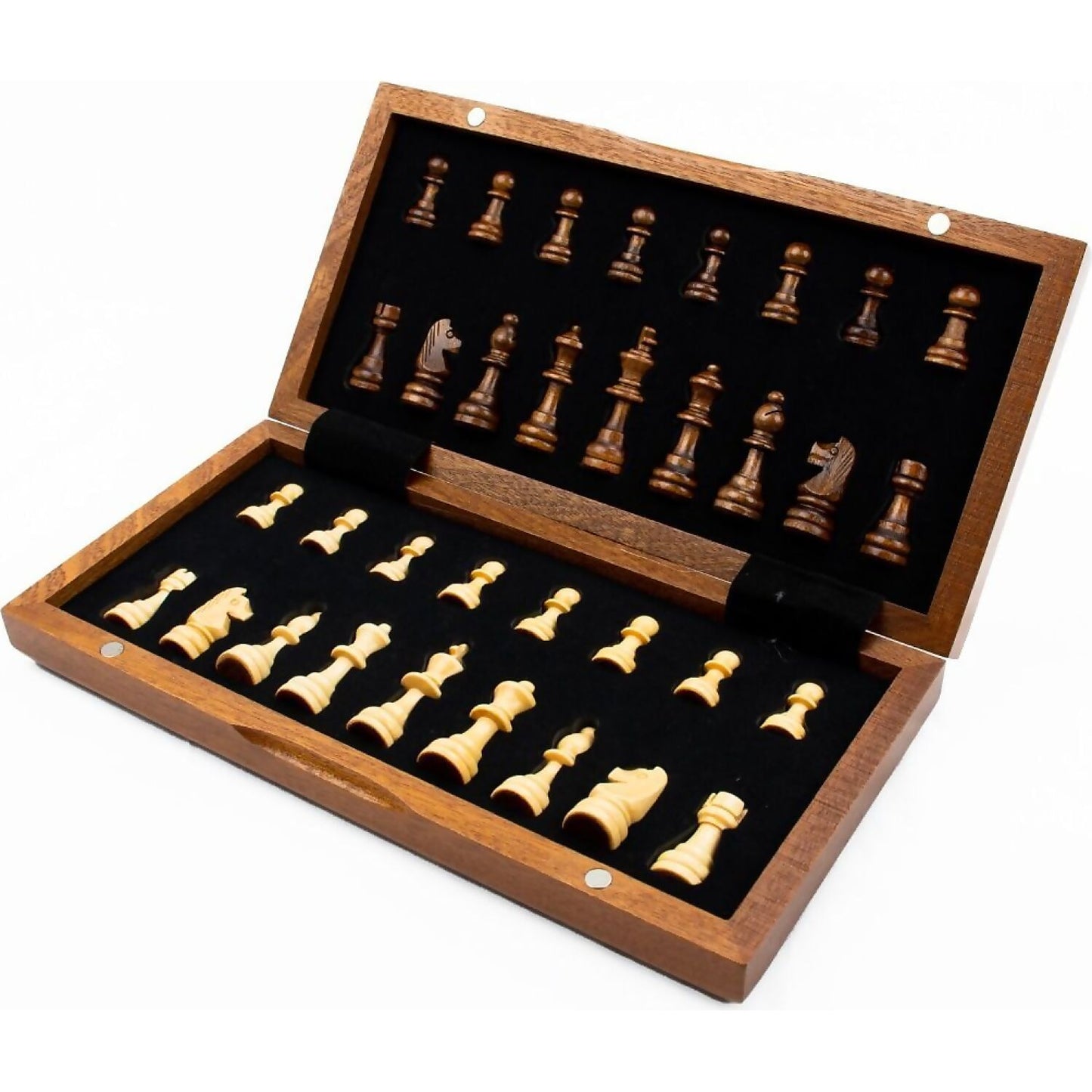 Lets Play Games - Wooden Magnetic Chess Set 30cm Foldable Board