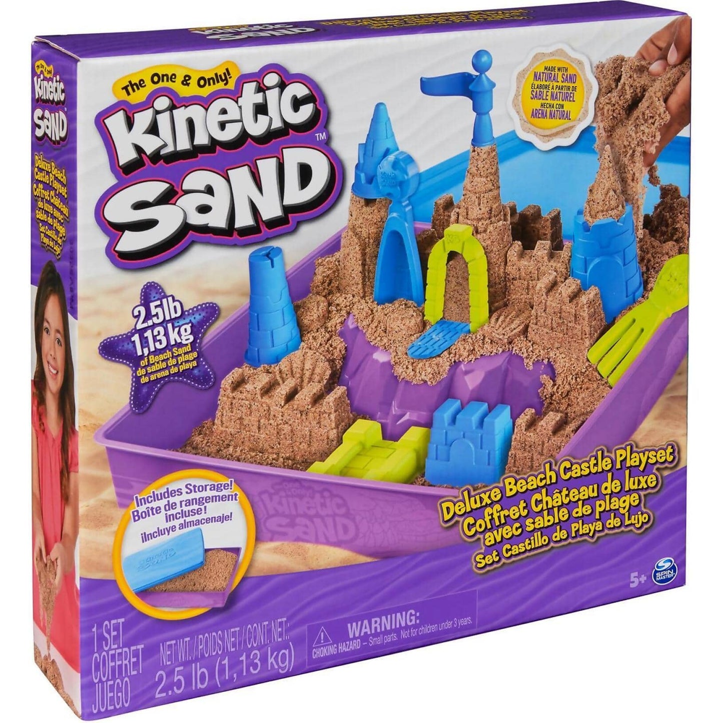 Kinetic Sand - Deluxe Beach Castle Playset With 1.13kg Of Beach Sand