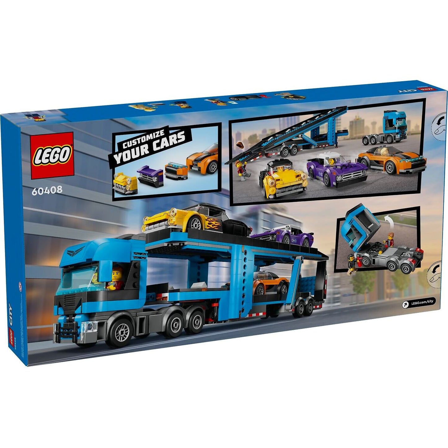 LEGO 60408 Car Transporter Truck with Sports Cars - City
