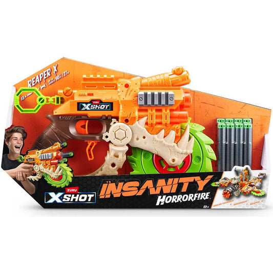 Zuru - X-shot Insanity Horrorfire Reaper X With 8 Darts