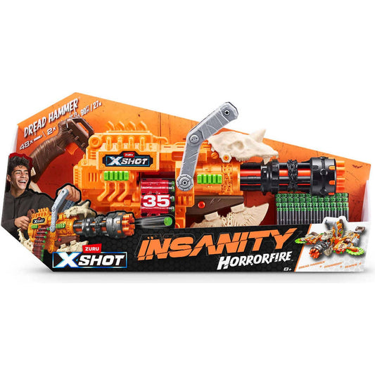 Zuru - X-shot Insanity Horrorfire Dread Hammer With 48 Darts