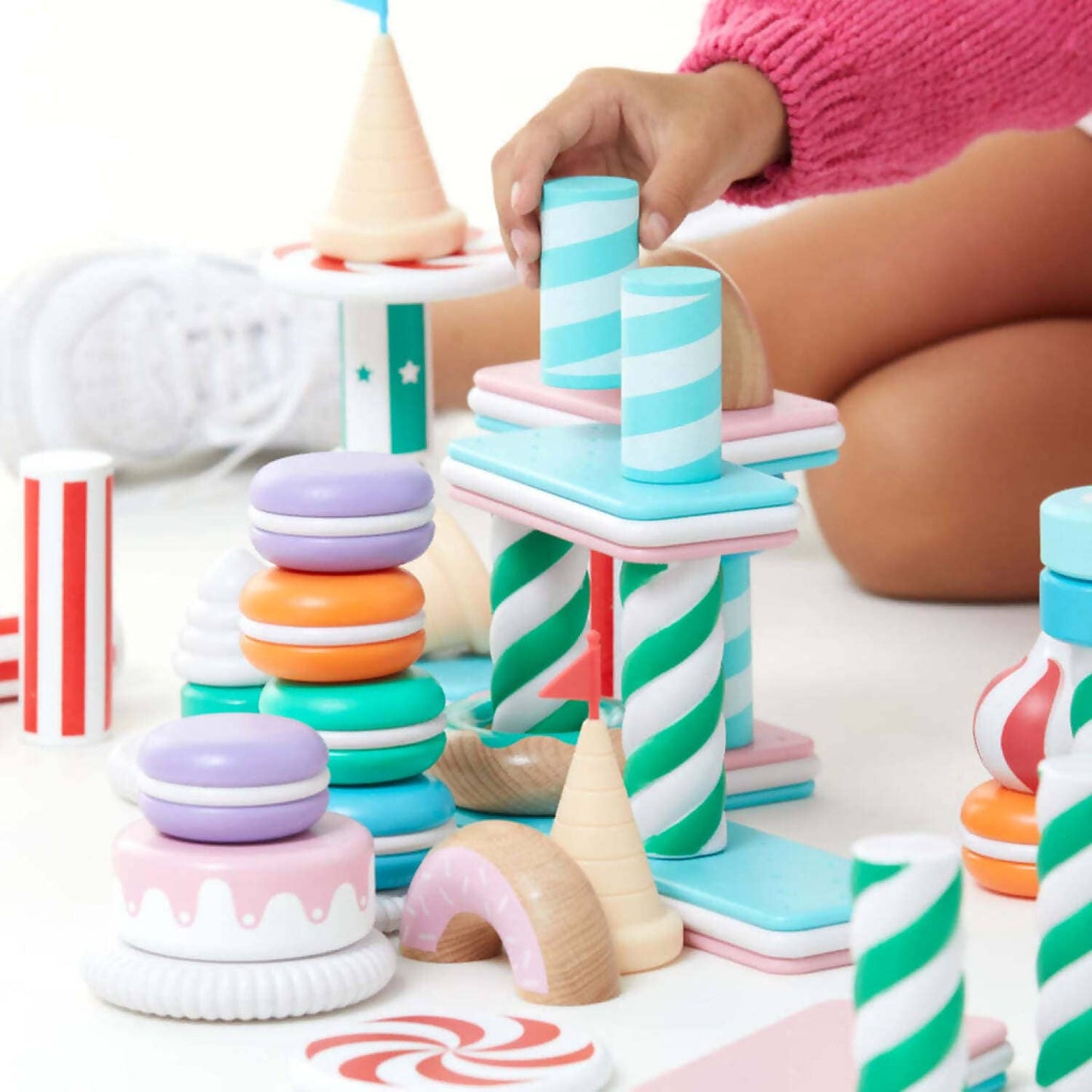 F.A.O Schwarz - Wood Castle Blocks Treats 45pc