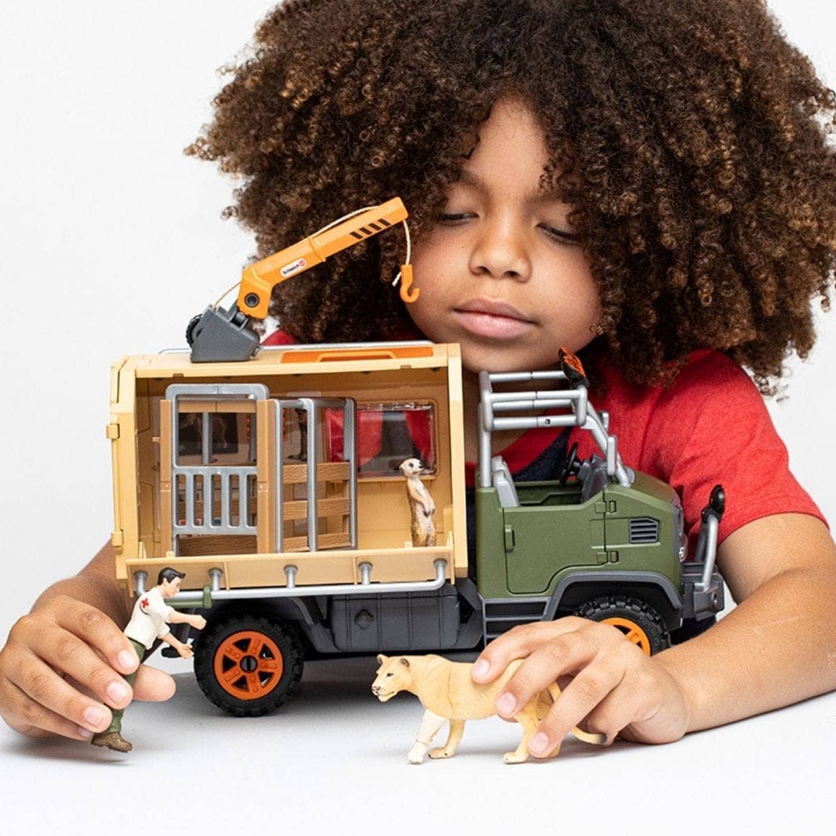 Schleich - Animal Rescue Large Truck Wildlife Animal Figurine Playset Animal Playset