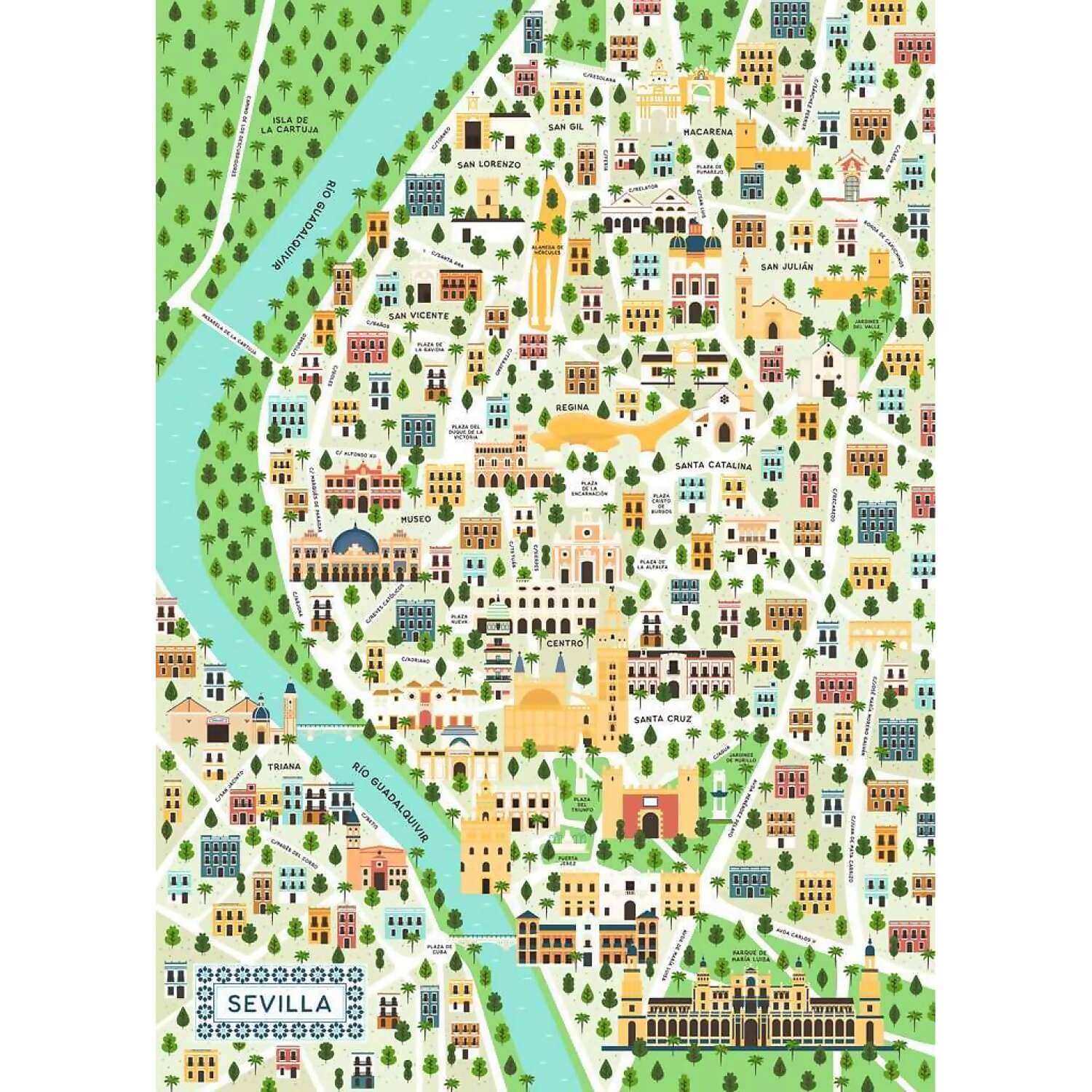 Ravensburger - Map Of Seville Jigsaw Puzzle 1000 Pieces