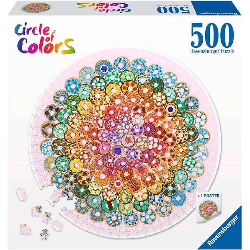 Ravensburger - Circle Of Colors: Donuts Jigsaw Puzzle 500 Pieces