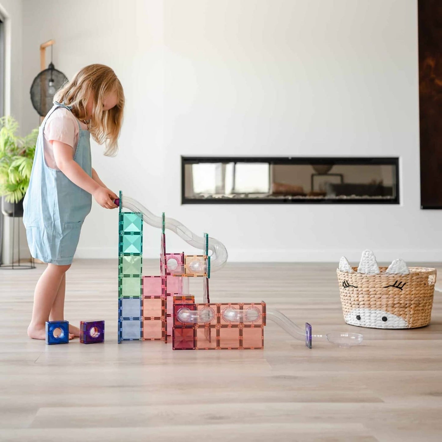 Connetix - Magnetic Tiles Pastel Ball Run Expansion Pack 80pc