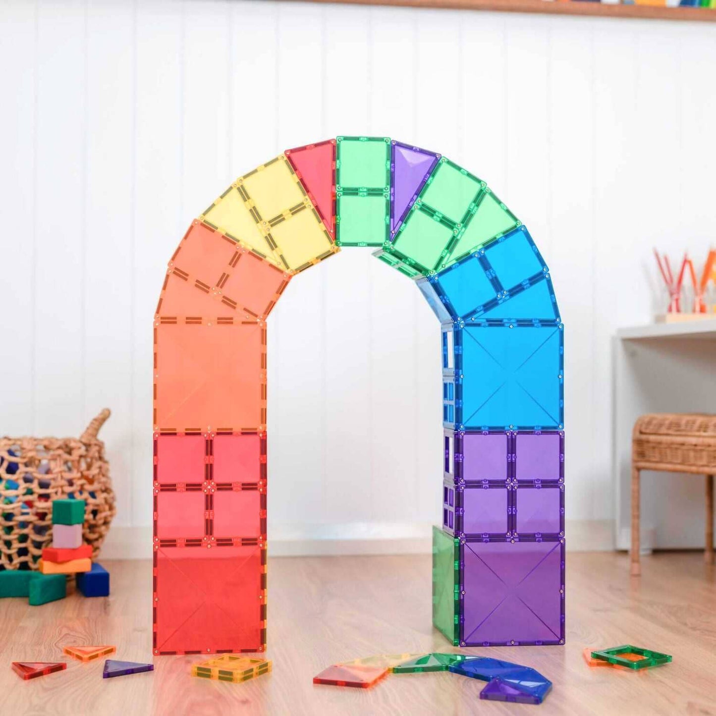 Connetix - Magnetic Tiles Rainbow Starter Pack 60pc