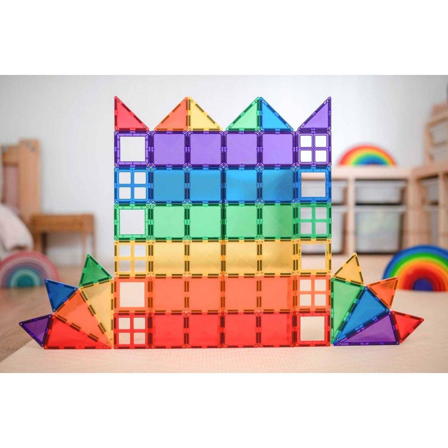 Connetix - Magnetic Tiles Rainbow Starter Pack 60pc