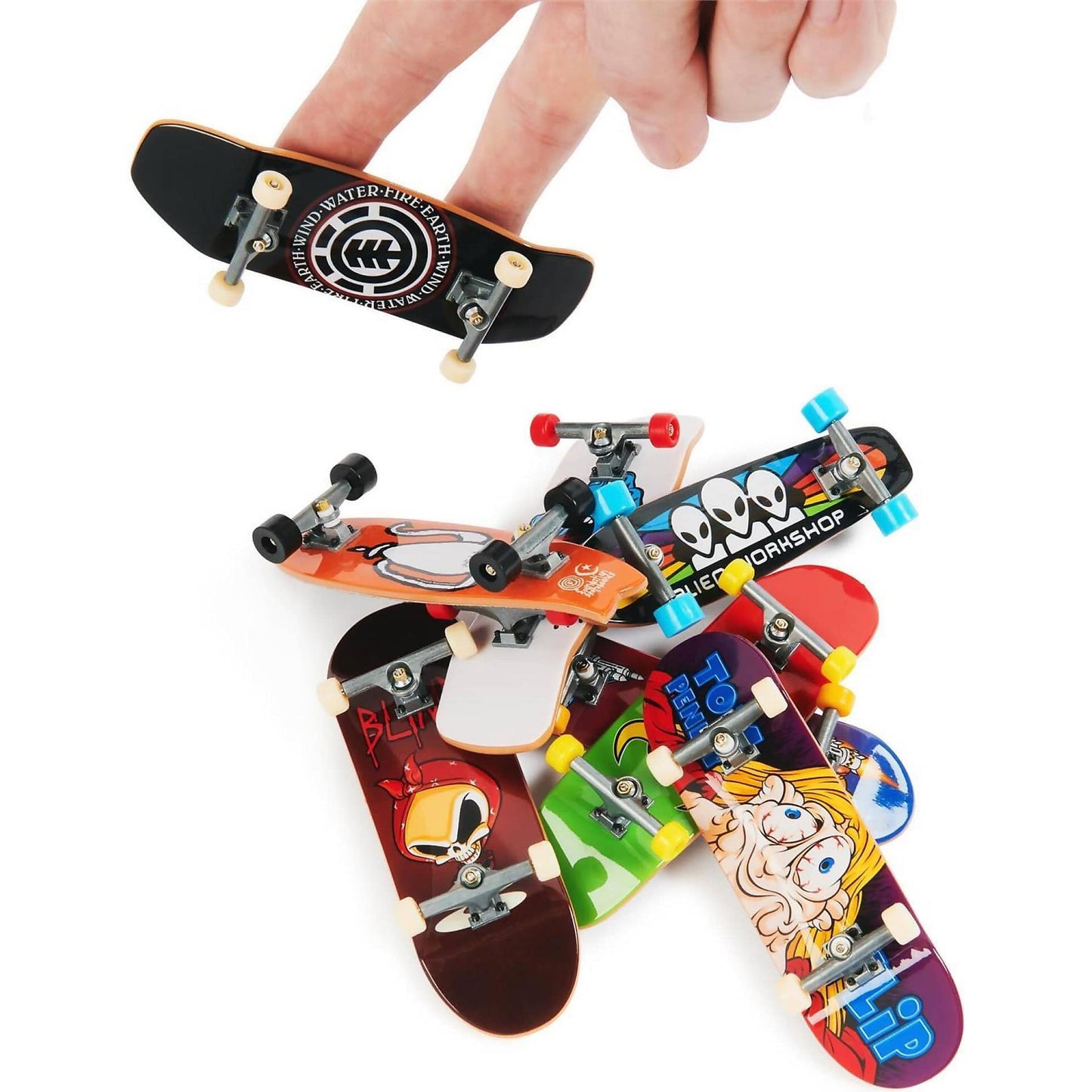 Tech Deck - 25th Anniversary 8-pack Fingerboards With Exclusive Figure Collectible And Customizable Mini Skateboards - Spin Master