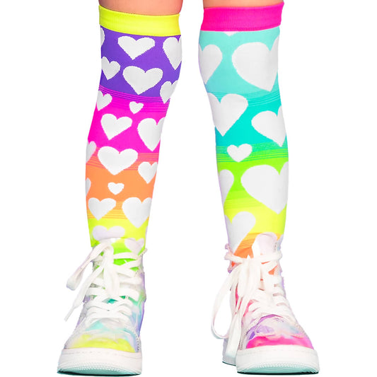 Madmia - Rainbow Heart Socks Kids & Adults Age 6y+