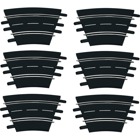 Carrera Digital 1:32 Accessories - Curve Track 1/30° 6 x track sections corner set 30 degrees each - Slot Car Track Accessories also Suits 1:24 & Evolution