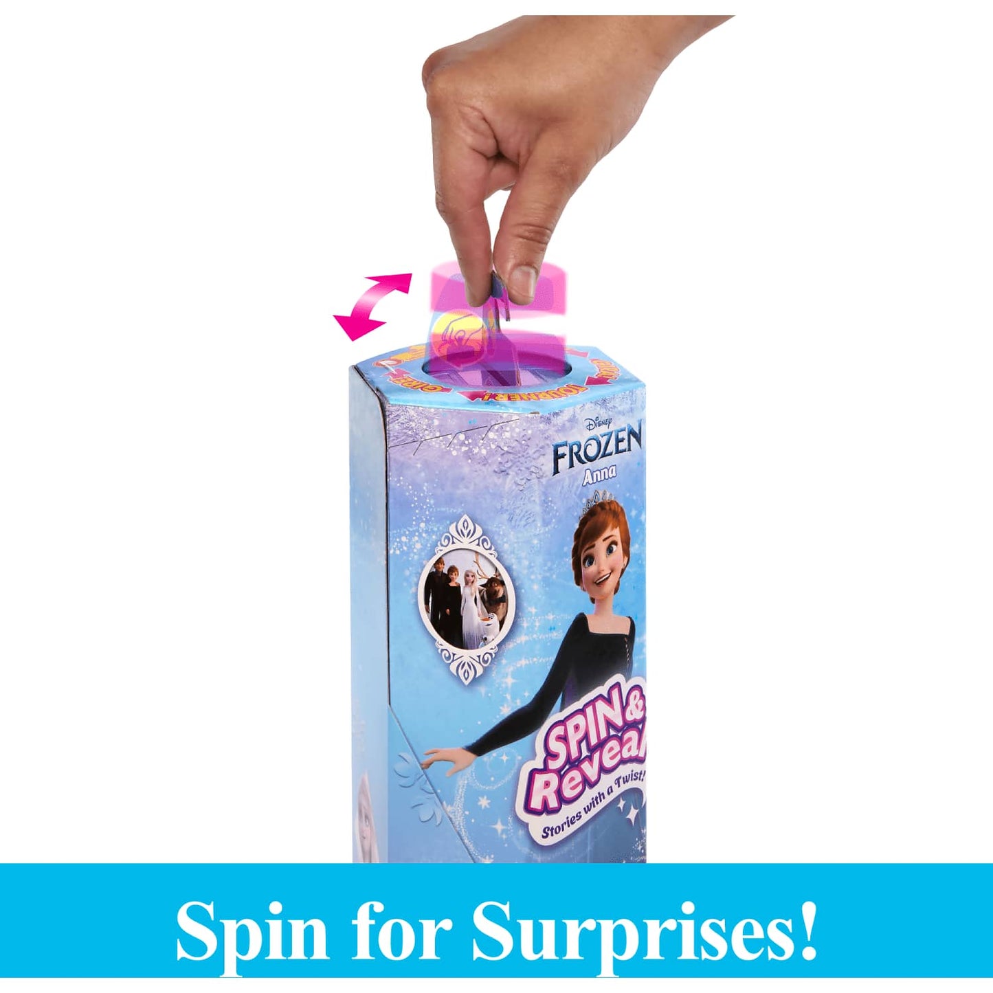 Disney Frozen - Spin & Reveal Anna Fashion Doll & Accessories With 11 Surprises