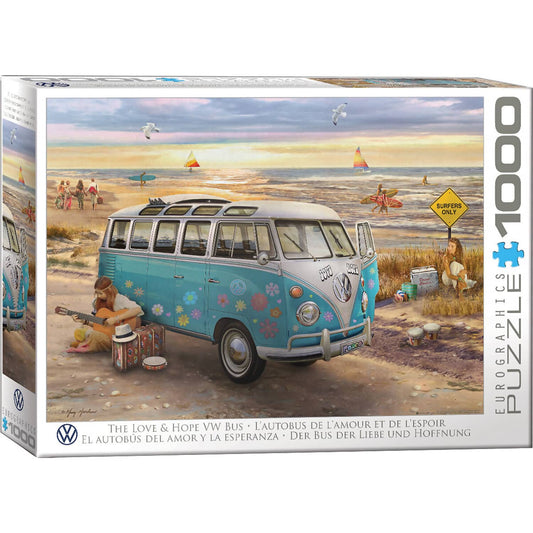 Eurographics - Love & Hope VW Bus Jigsaw Puzzle 1000 Pieces