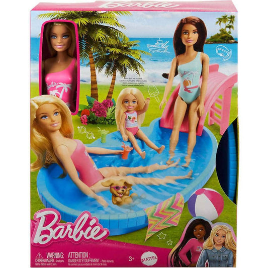 Barbie - Summer Pool With Doll - Mattel