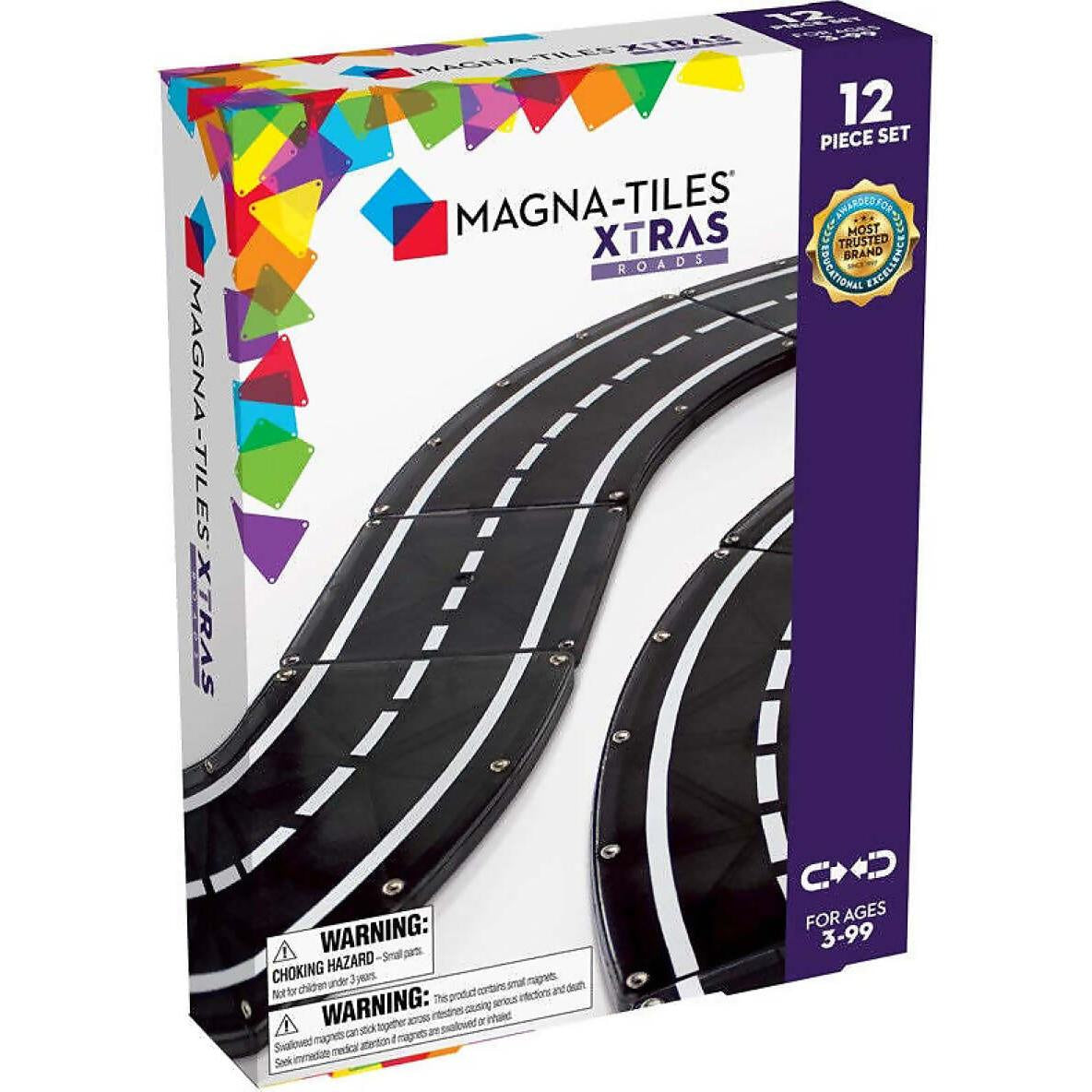 Magna Tiles - Xtras Roads 12 Piece Set - Johnco