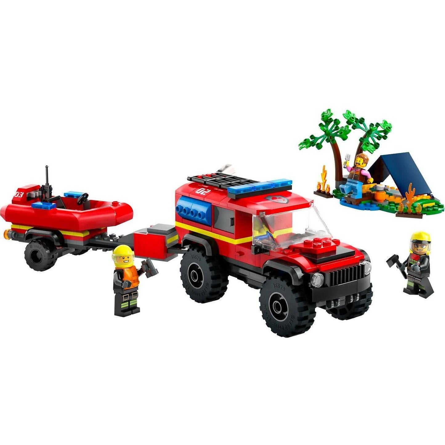 LEGO 60412 4x4 Fire Truck with Rescue Boat - City