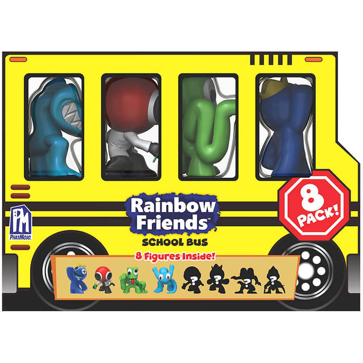 Rainbow Friends - 8 Pack Mini Figure School Bus - Phatmojo