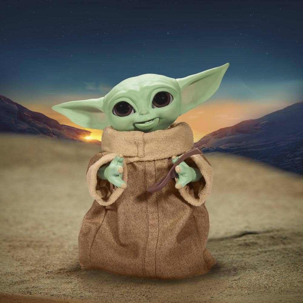 Star Wars Galactic Snackin Grogu 9.25-inch-tall Animatronic Toy Over 40 Sound And Motion Combinations Ages 4 And Up Hasbro