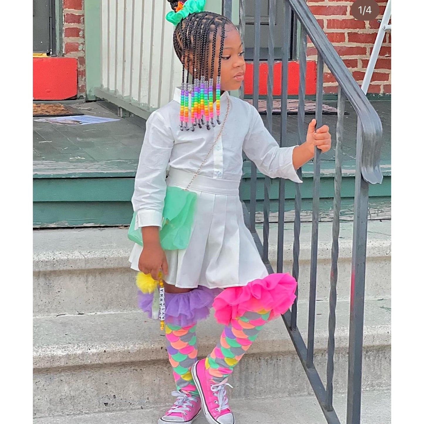 MADMIA -  Socks Toddler Age 3-5y Mermaid Frills Toddler